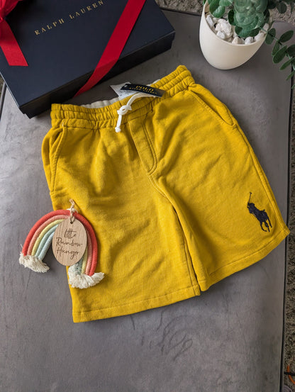 New Yellow Summer Ralph Lauren Sweat Shorts Boys 8 Yrs Gift Smart Casual Summer