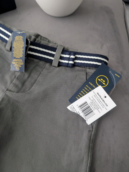 New Grey Boys Polo Ralph Lauren Chino Trousers Smart Occasion + Belt 2-3years