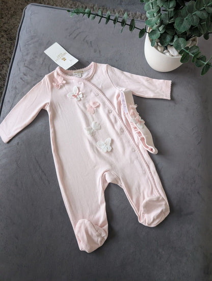 New Beautiful Butterfly Mintini Baby Girl Sleep suit Age 3m Pink Baby Girl Gift