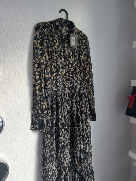 New Stunning ALL SAINTS Liza Asa Dress RRP £200 Size UK8 Occasion Dip Hem Print