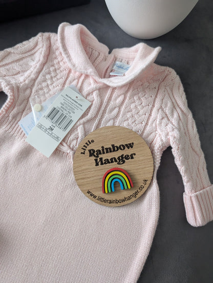 New Gorgeous Ralph Lauren Baby Girls Knit Embroided All In One 0-3m Pink Gift