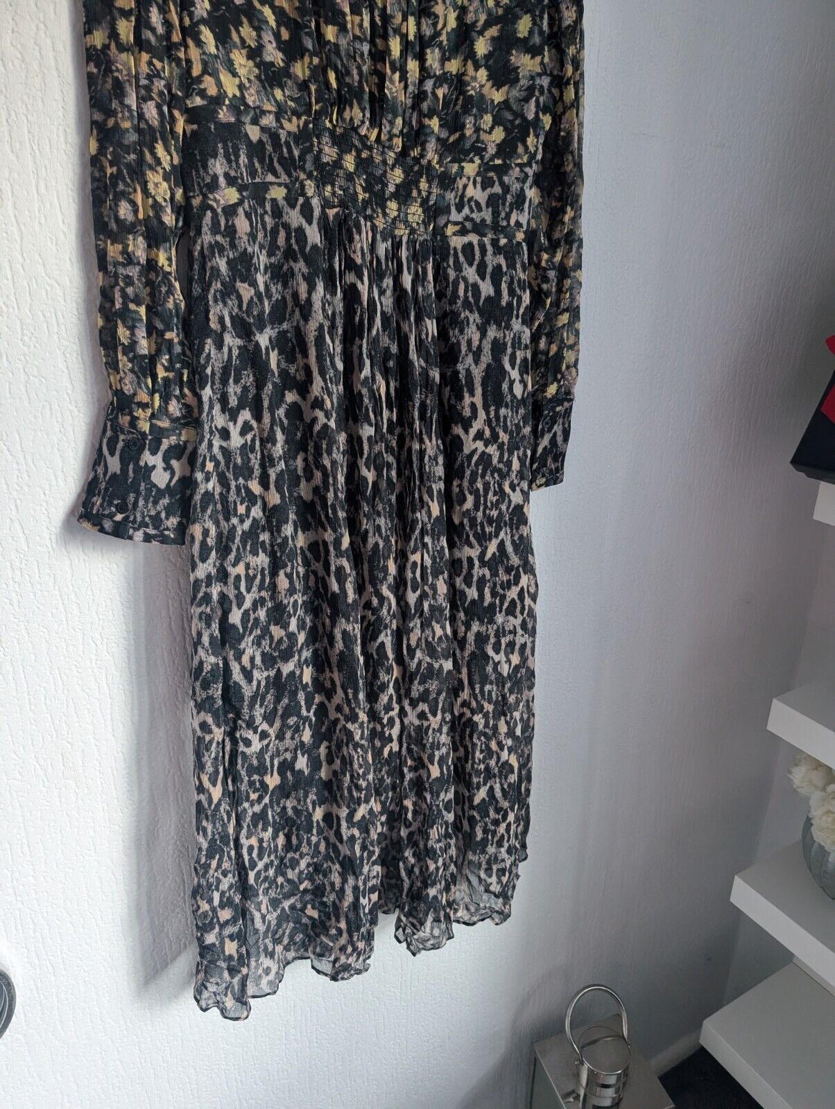 New Stunning ALL SAINTS Liza Asa Dress RRP £200 Size UK8 Occasion Dip Hem Print