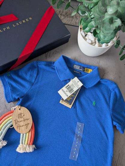 New Blue Polo By Ralph Lauren “The Earth Polo” Green  Classic Fit -Size 7 BNWT