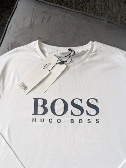 New Hugo boss boys Smart T shirt top t shirt Gift White 14yr £60 Long Sleeve