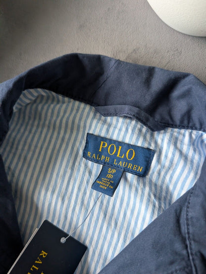 New Boys Polo Ralph Lauren Bayport Cotton Blue Poplin Bomber Jacket Age 8 £130