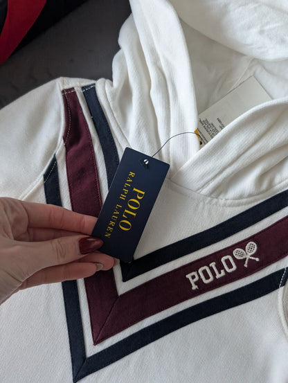 New Girls Polo Ralph Lauren White Hooded Dress Jumper Dress Age 4 Gift  £73