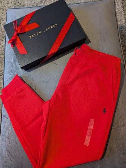 New Polo Ralph Lauren Double Knit Tech Fleece Jogger Track Sweat Pants Size L