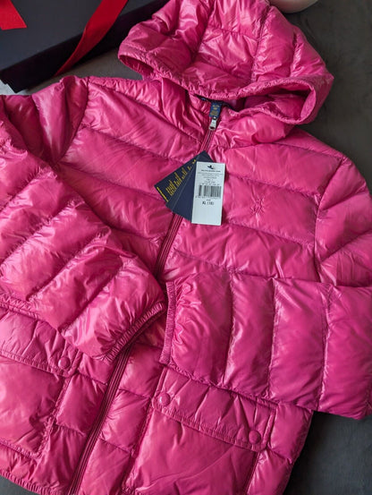 New Polo Ralph Lauren Lightweight Jacket Pink XL/16 Kids Coat Down Puffer £229