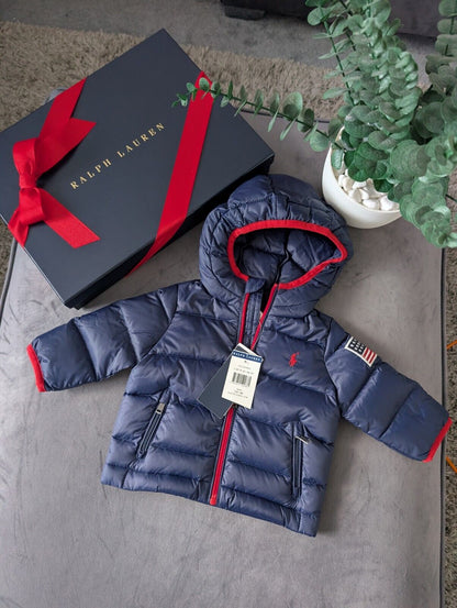 New Ralph Lauren Baby Boys Packable Down Jacket  Coat 3-6m RRP £125 Gift Winter