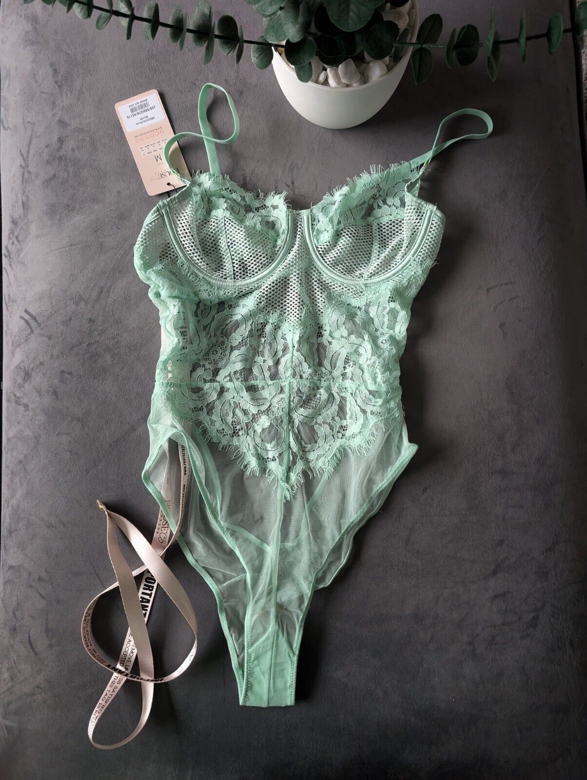 House of CB Nadia Mint Green Bodysuit Uk M BNWT’s Sexy Lace Cute Gift