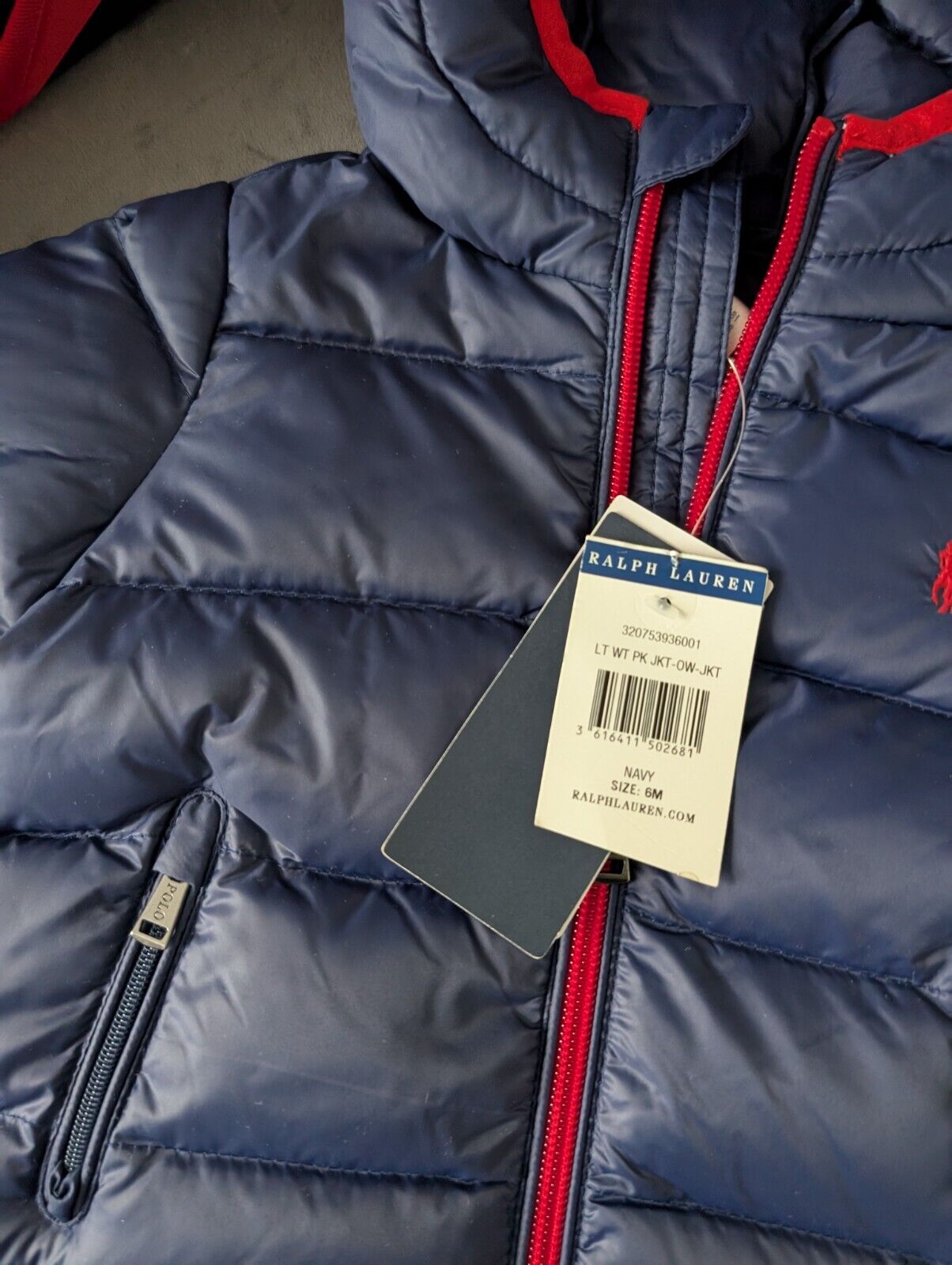 New Ralph Lauren Baby Boys Packable Down Jacket  Coat 3-6m RRP £125 Gift Winter