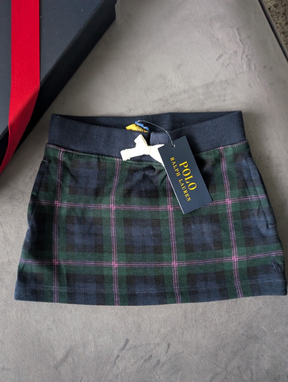 New Ralph Lauren Girls Tartan Green Skirt Plaid Cute Gift Age 2 Checked