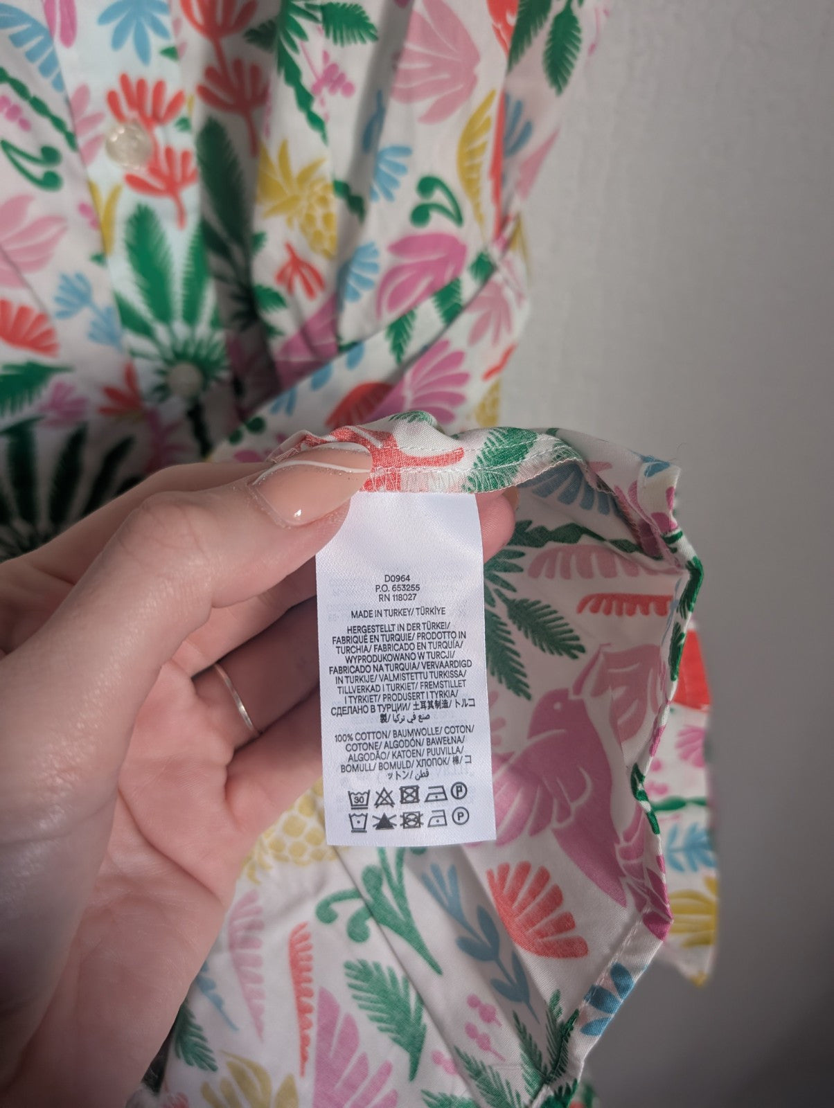 Worn Once BODEN AMY SLEEVELESS SHIRT DRESS IN TROPICAL PARADISE SIZE UK 10R