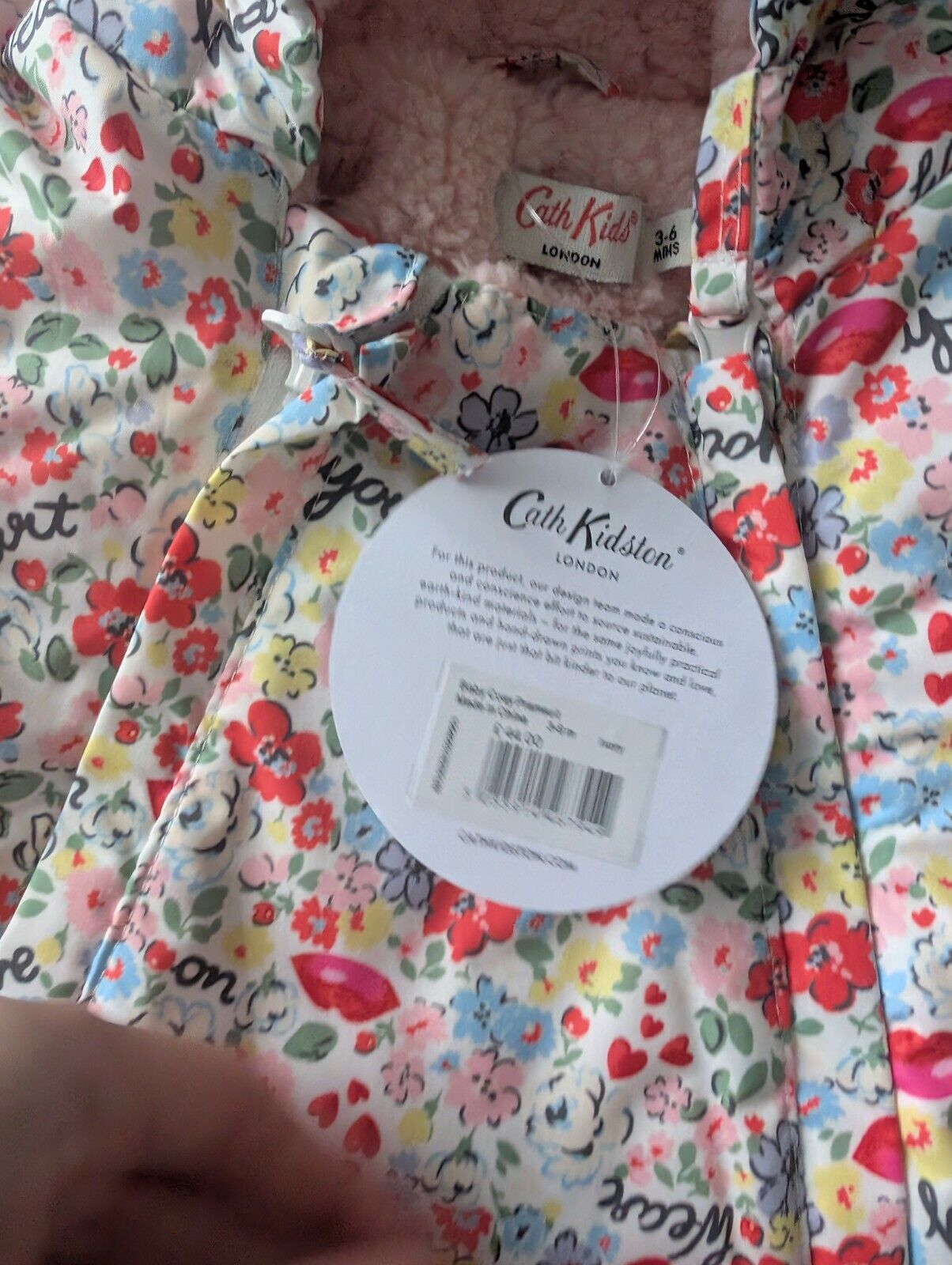 BNWT Cath Kidston Floral Wintsr Pram Suit 3-6 Months RRP £44 Gorgeous Gift