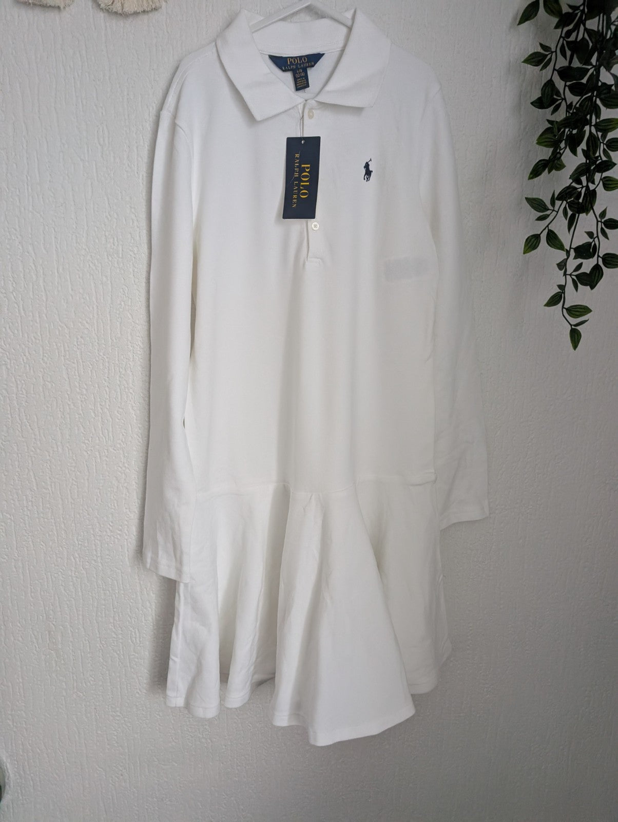 New Ralph Lauren Polo Tennis Dress White Size Girls 12-14 Years Gift Occasion