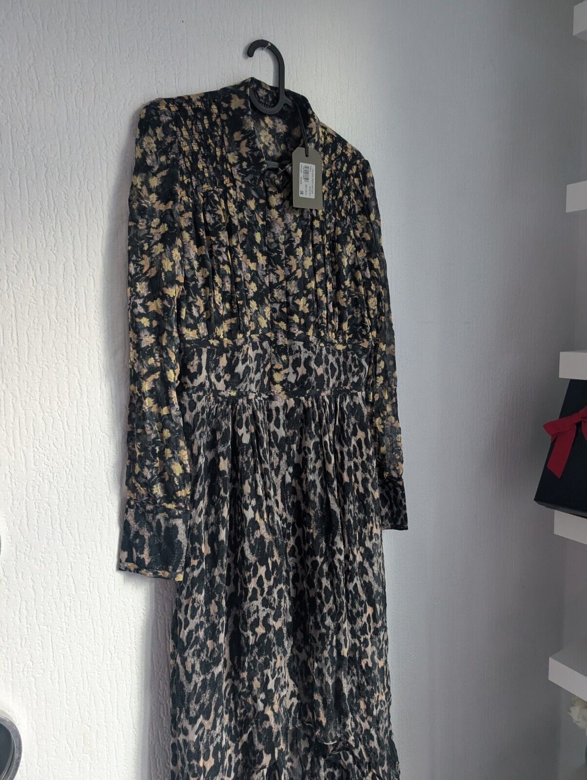 New Stunning ALL SAINTS Liza Asa Dress RRP £200 Size UK8 Occasion Dip Hem Print