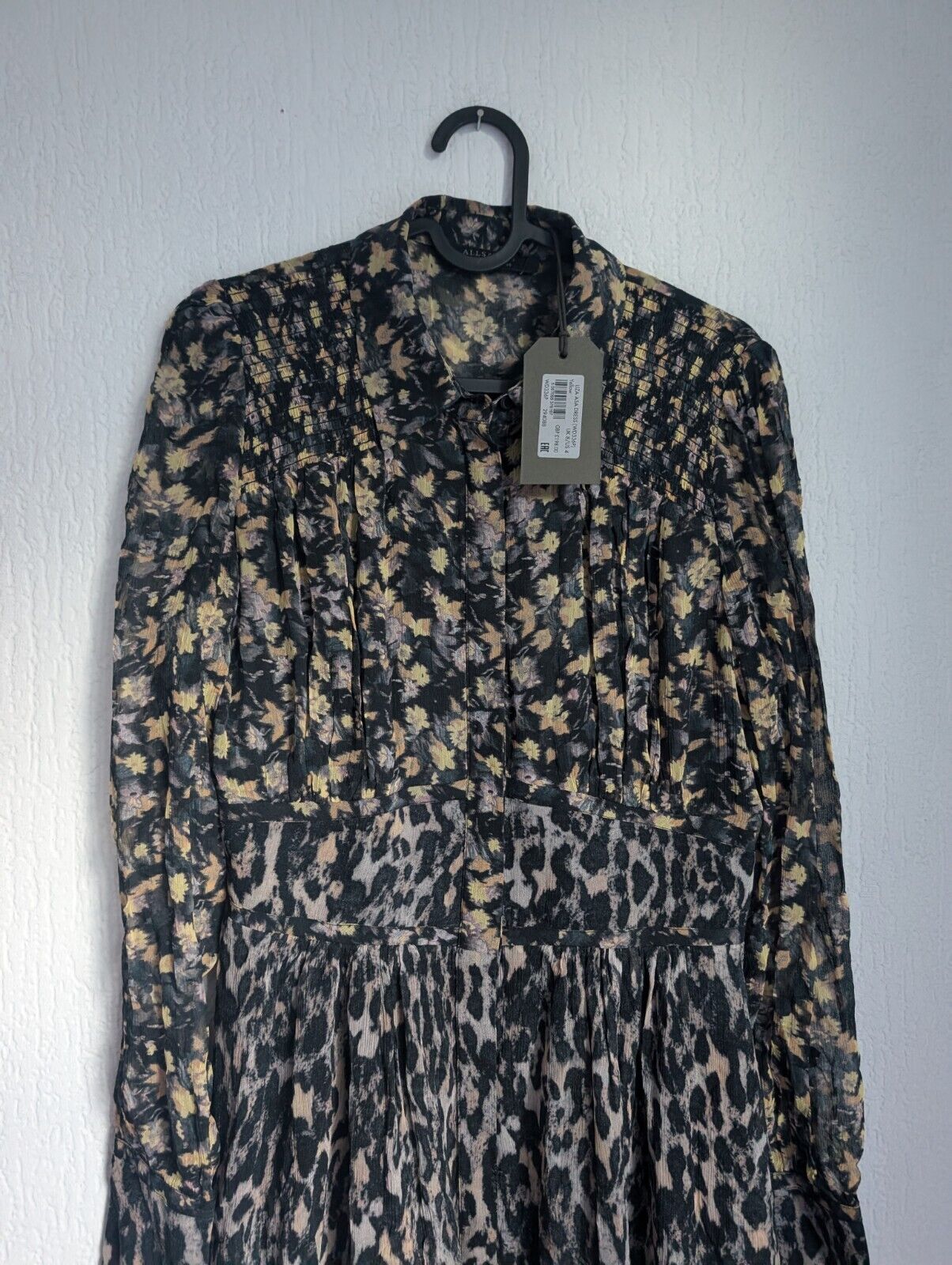 New Stunning ALL SAINTS Liza Asa Dress RRP £200 Size UK8 Occasion Dip Hem Print