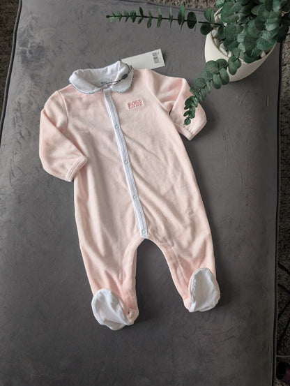 New Hugo Boss Baby Girls Baby Grow Sleepsuit All In One Pink 6 Months Gift Cute