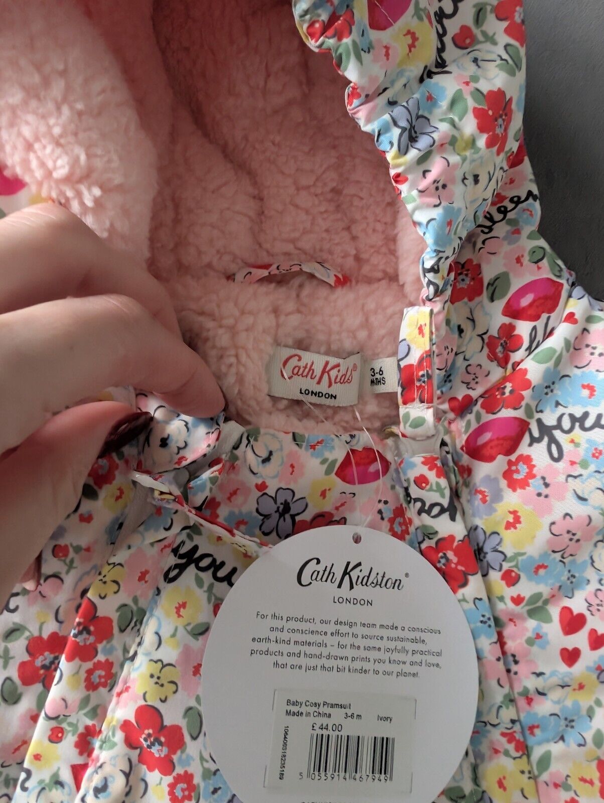 BNWT Cath Kidston Floral Wintsr Pram Suit 3-6 Months RRP £44 Gorgeous Gift