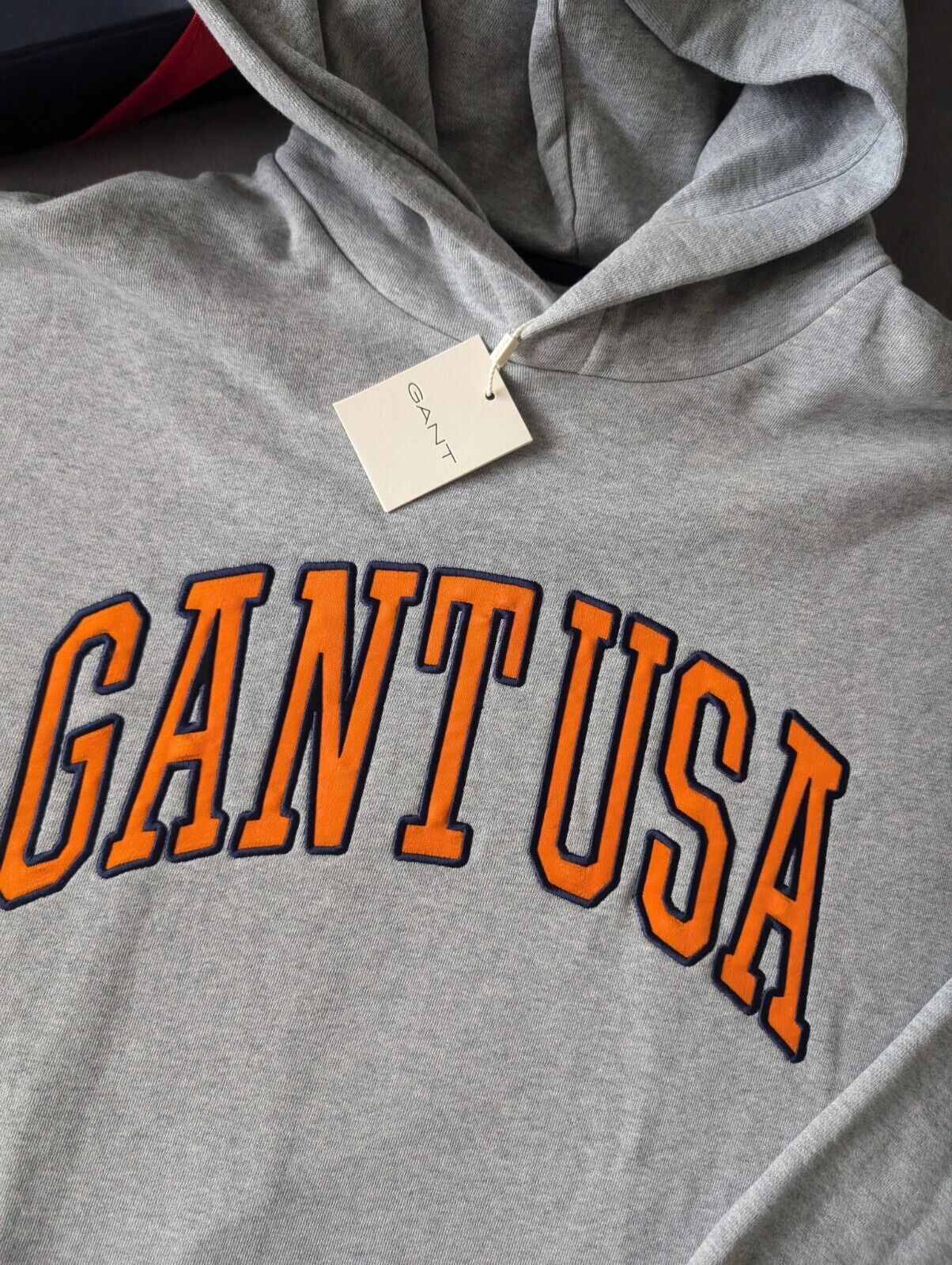 New GANT teens USA grey hoodie fleece jacket hoodie oversized fit 13-14y £100