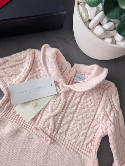 New Gorgeous Ralph Lauren Baby Girls Knit Embroided All In One 0-3m Pink Gift