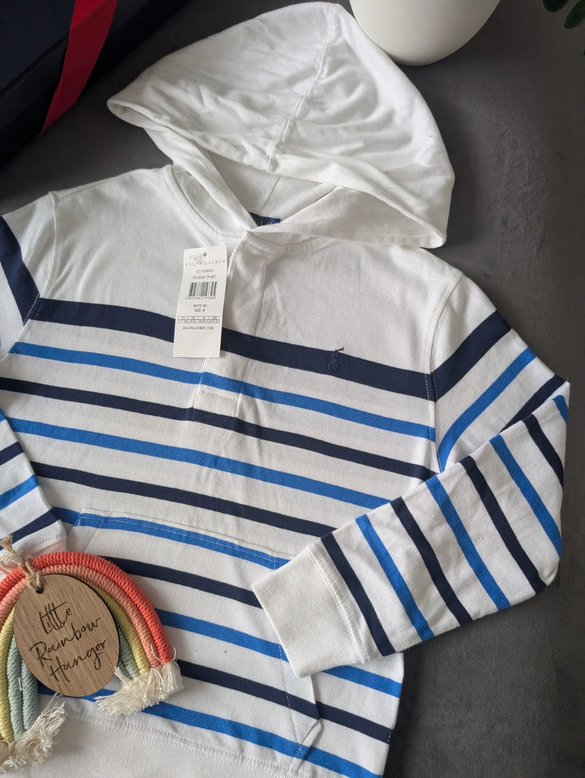 New Ralph Lauren Boys Stripe Cotton Jersey Long Sleeve Top Jumper Age 6 Spring