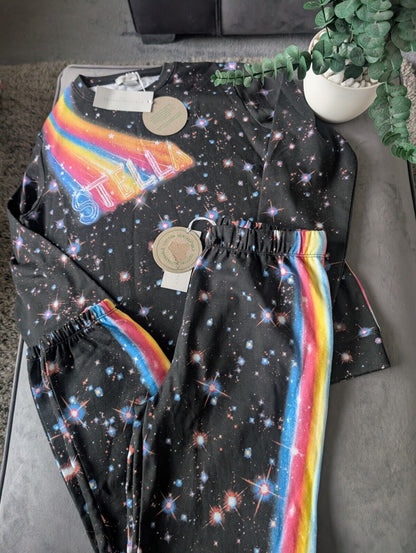 New Stella McCartney tracksuit girls galaxy print age 14 Yrs Rainbow RRP £240