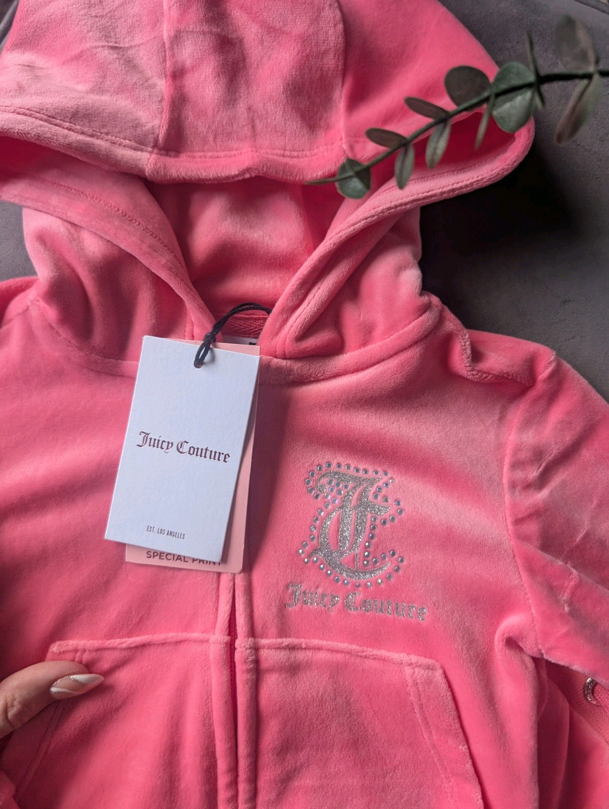 New Stunning Girls Velour Juicy Tracksuit Pink Age 3-4 years Rrp £90 Silver