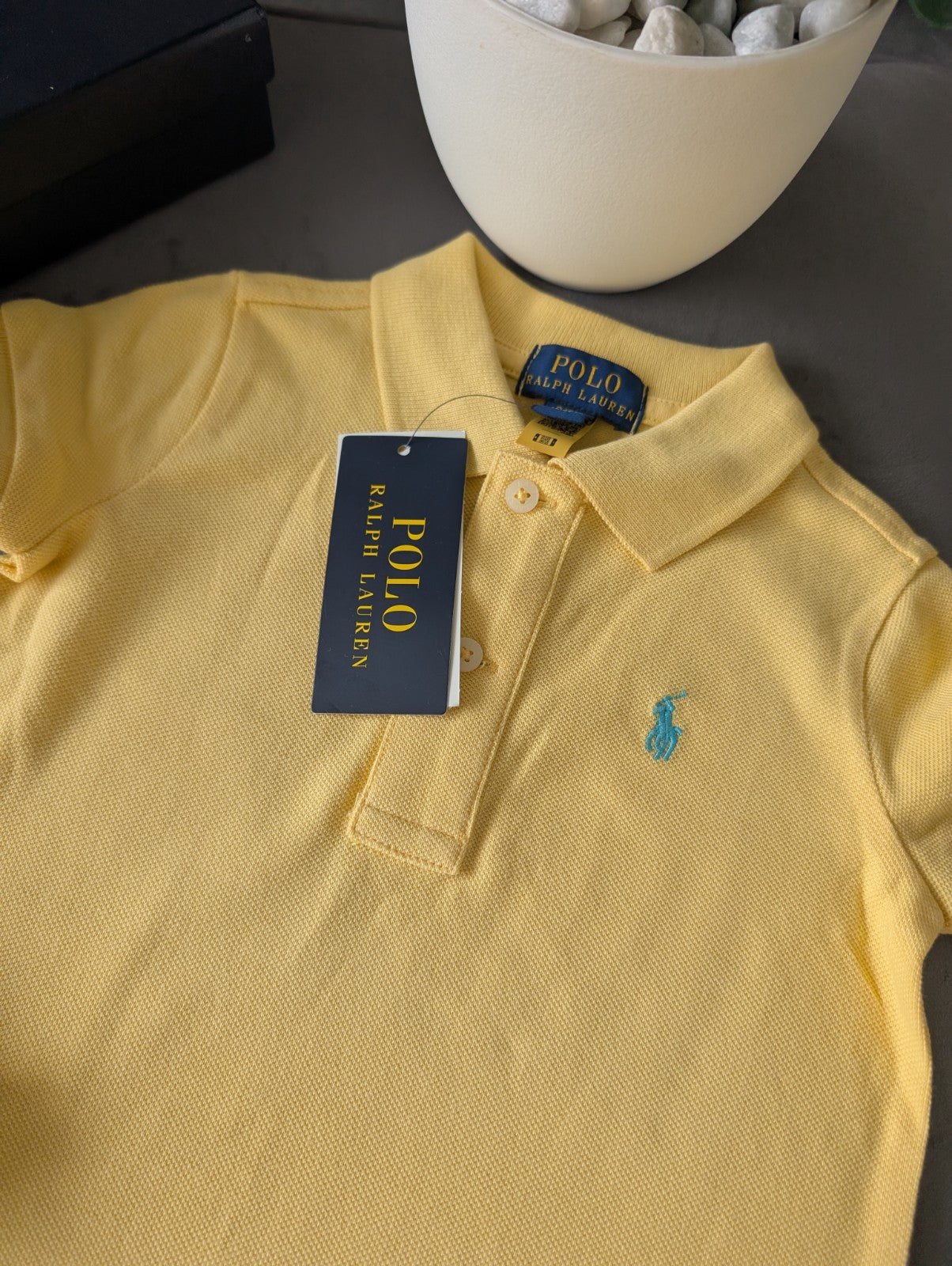 new polo Ralph Lauren yellow polo smart Dress Age 2 years occasion gift pretty