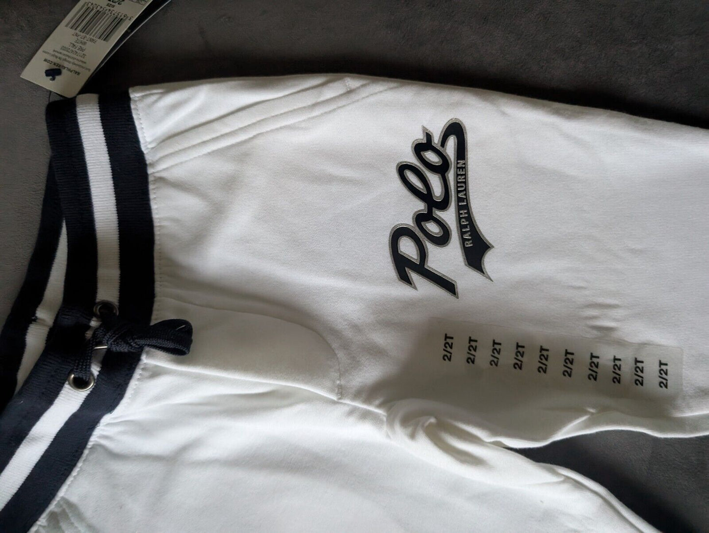 New Ralph Lauren Boys White Logo Jogging Bottoms Age 2 Smart Gift RRP £54 Smart