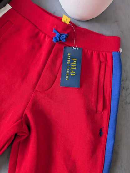 New Boys Ralph Lauren Polo Boys Joggers Red Fleece Age 7 years Casual Smart