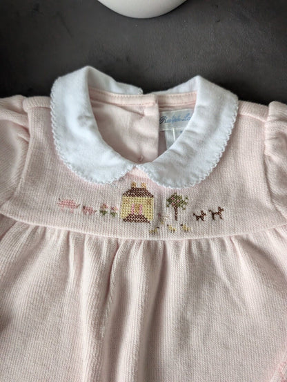 New Gorgeous Ralph Lauren Baby Girls Knit Embroided All In One 9m Pink Gift