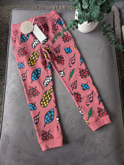 New Stella Mccartney Girls Leaf Rainbow Pink  & Multi Joggers Pants Age 10