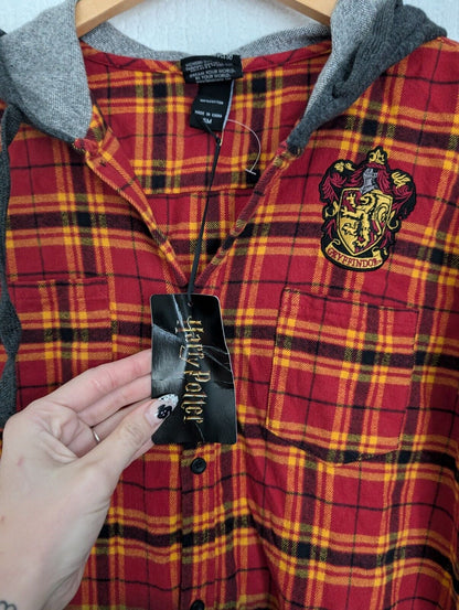 Rare New Our Universe Box Lunch NWT Harry Potter Griffindor Hooded Flannel Shirt