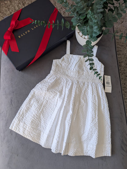 New Ralph Lauren Girls Gorgeous White Lace Cami Strap Summer Dress Occasion 3yrs