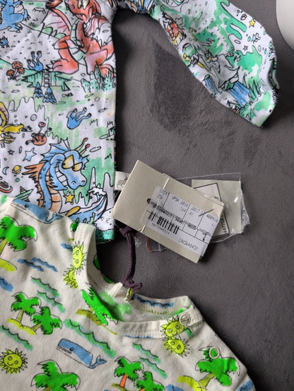 New adorable baby Stella McCartney Dragon Magical Romper + T Shirt 3-6m Cute