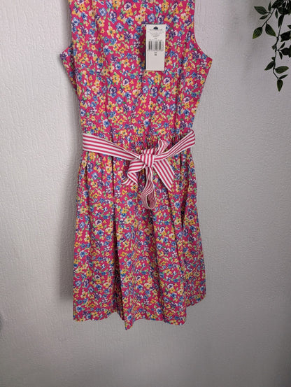 New Polo Ralph Lauren Girls Dress Aged 16 XL Pink  Floral Belted Pretty Gift 12y