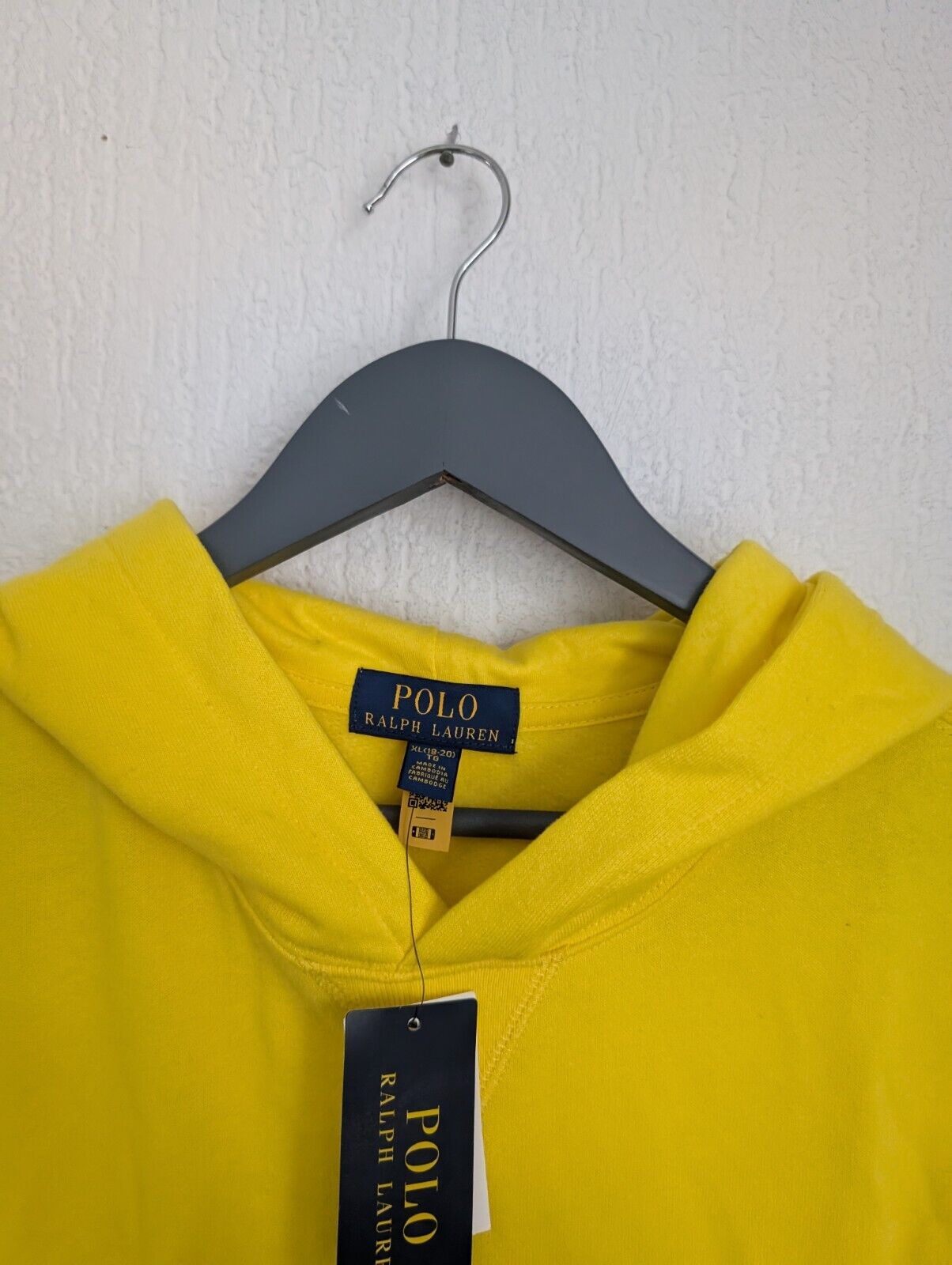 new Ralph Lauren classic yellow rainbow polo hoodie age 15yr / adult XS/S polo