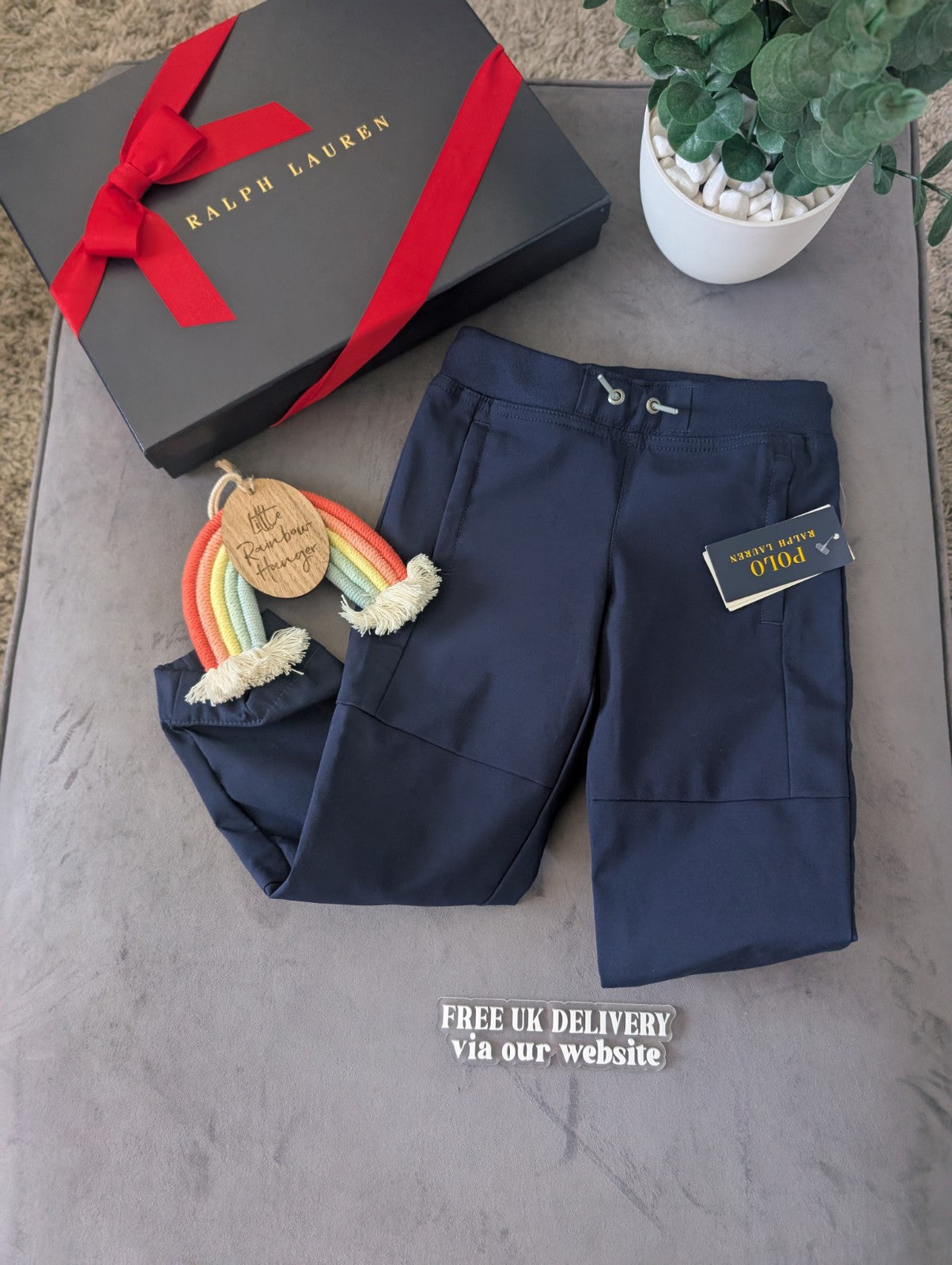 New Boys Ralph Lauren Polo Boys Joggers Navy Blue Age 4 years Casual Active