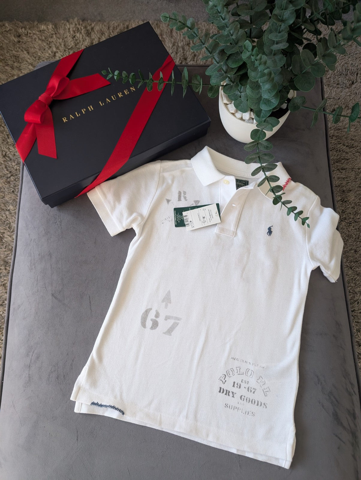 New Ralph Lauren Country Boys Ltd Edition Tractor Farm Polo T Shirt 5-6yrs Gift