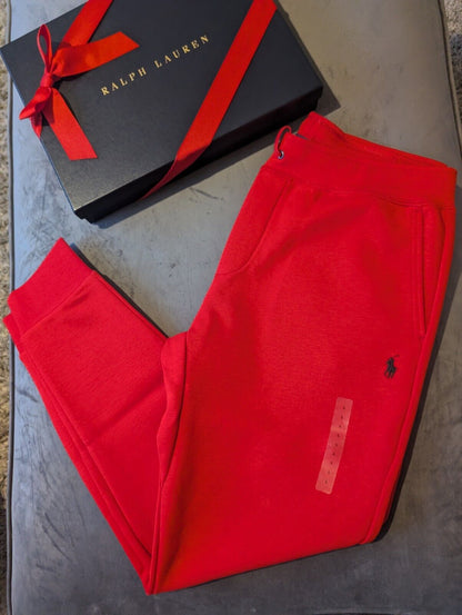 New Polo Ralph Lauren Double Knit Tech Fleece Jogger Track Sweat Pants Size L