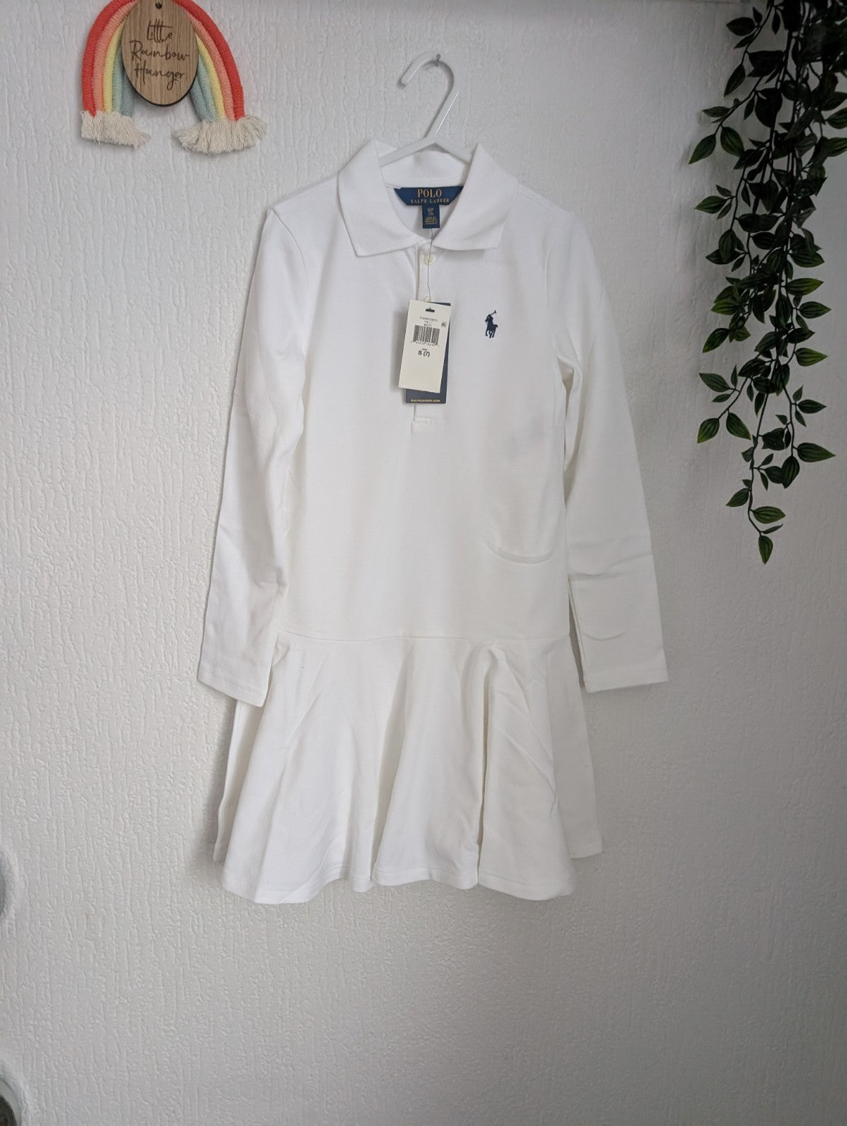 New Ralph Lauren Polo Tennis Dress White Size Girls 6-7 Years Gift Occasion