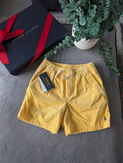 New Yellow Summer Ralph Lauren Corduroy Shorts Boys 8 Yrs Gift Smart Casual