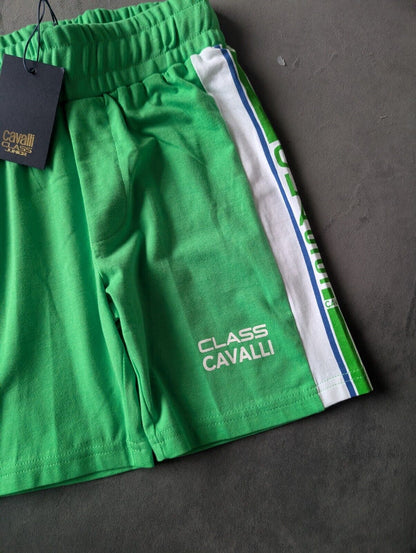 New Green Cavalli Class Junior Boys Logo Shorts 6 Years Summer Casual Gift Smart