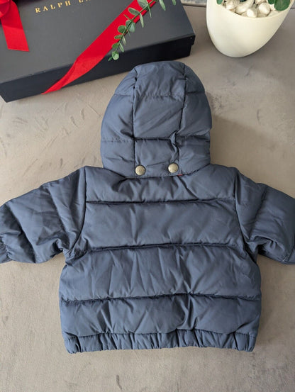 New Ralph Lauren Baby Boys  Down Vintage Jacket Coat 0-3m Navy Red Warm Gift