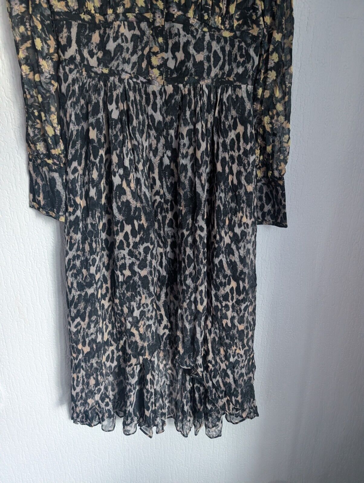 New Stunning ALL SAINTS Liza Asa Dress RRP £200 Size UK8 Occasion Dip Hem Print