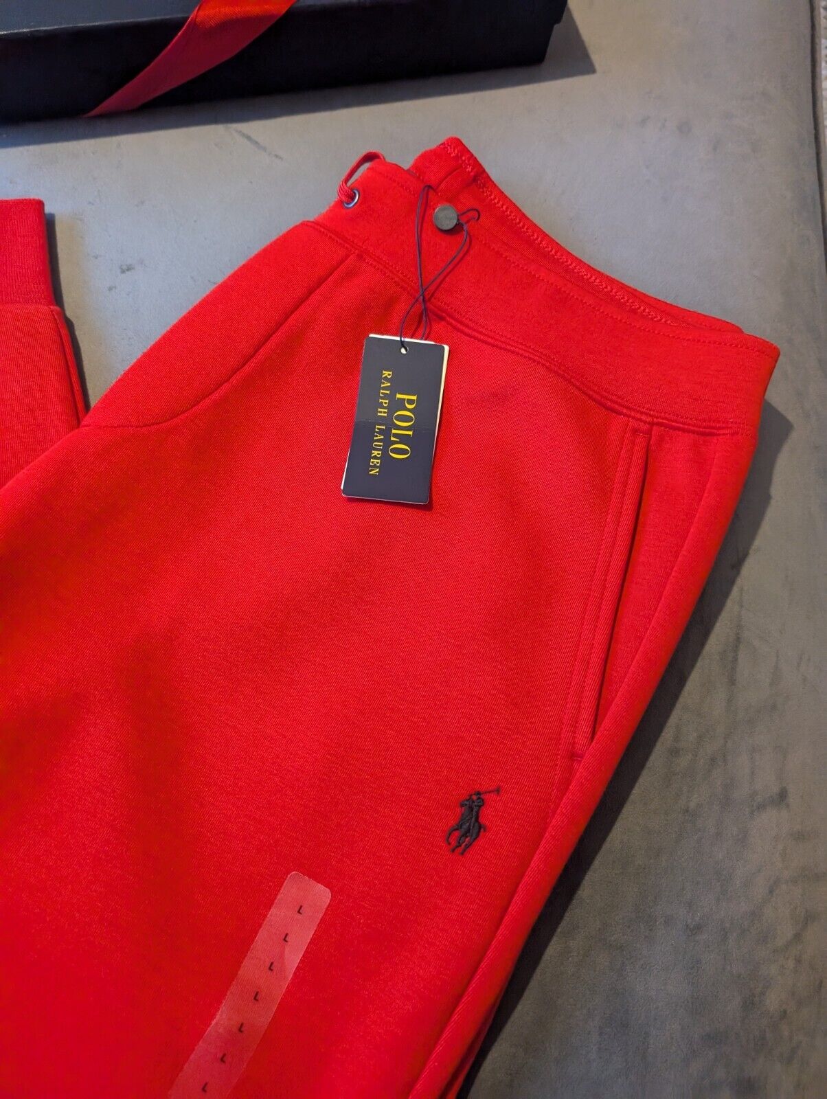 New Polo Ralph Lauren Double Knit Tech Fleece Jogger Track Sweat Pants Size L