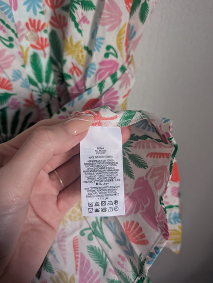 Worn Once BODEN AMY SLEEVELESS SHIRT DRESS IN TROPICAL PARADISE SIZE UK 10R