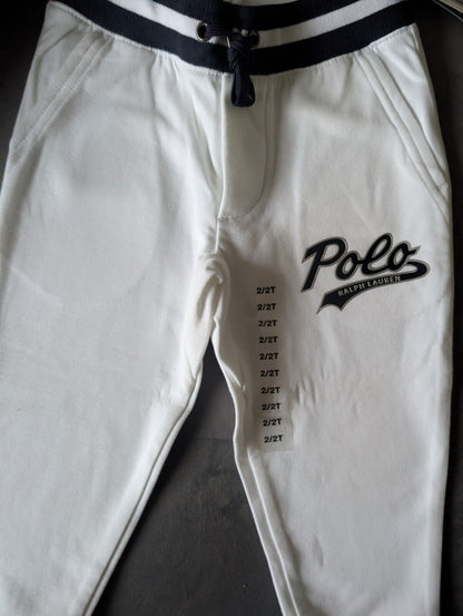 New Ralph Lauren Boys White Logo Jogging Bottoms Age 2 Smart Gift RRP £54 Smart