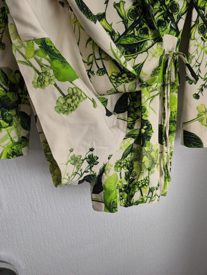 Karen Millen Spring Green Botanical Bunches Tailored Playsuit Size 10 NEW